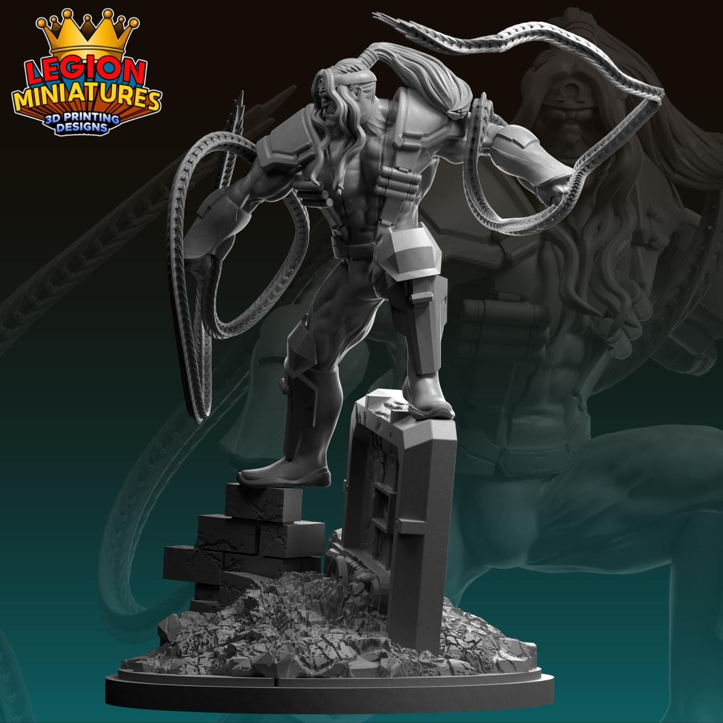 Omega Red Fan-Art 40mm Miniature (Sculpted by Legion Miniatures) (Crisis Protocol Proxy/Alternative)