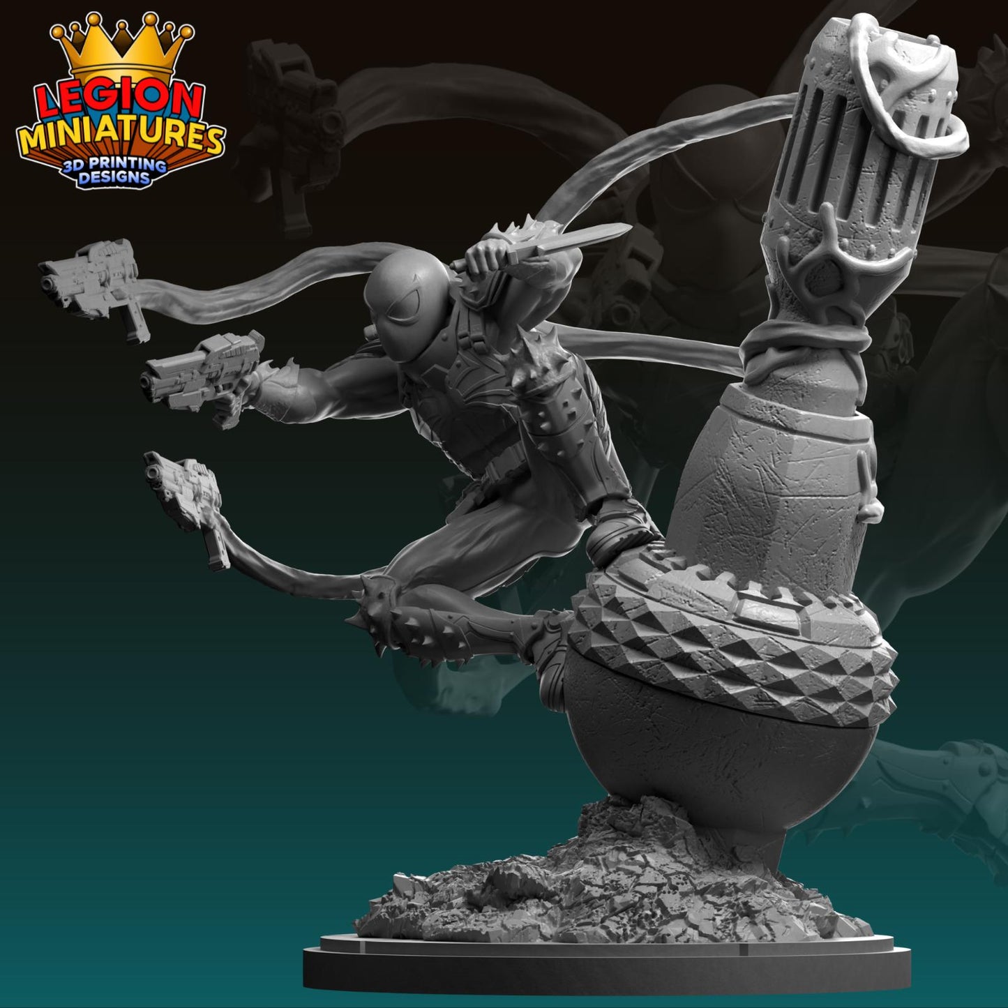 Agent Venom Fan-Art 40mm Miniature (Sculpted by Legion Miniatures) (Crisis Protocol Proxy/Alternative)