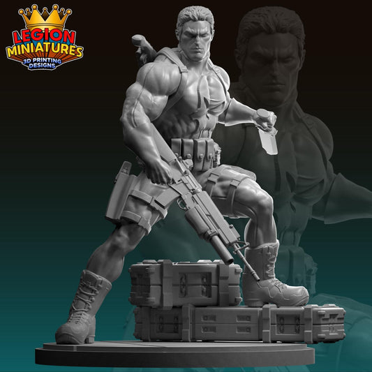 Punisher Fan-Art 40mm Miniature (Sculpted by Legion Miniatures) (Crisis Protocol Proxy/Alternative)