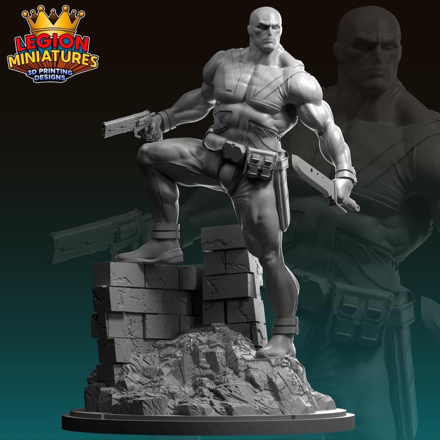 Union Jack Fan-Art 40mm Miniature (Sculpted by Legion Miniatures) (Crisis Protocol Proxy/Alternative)