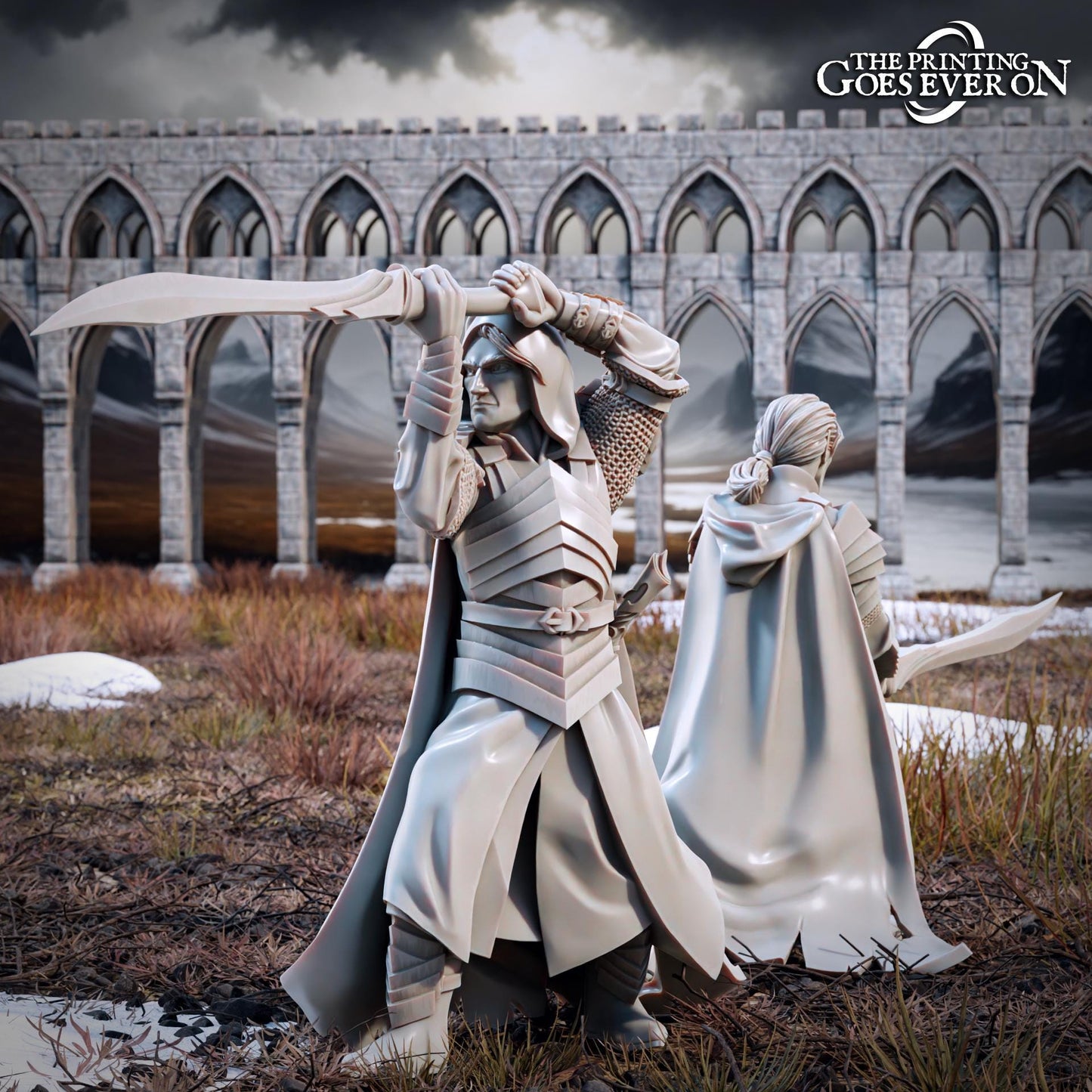 Elven Twins - Elliran & Ellidon (sculpted by Print Goes Ever On)