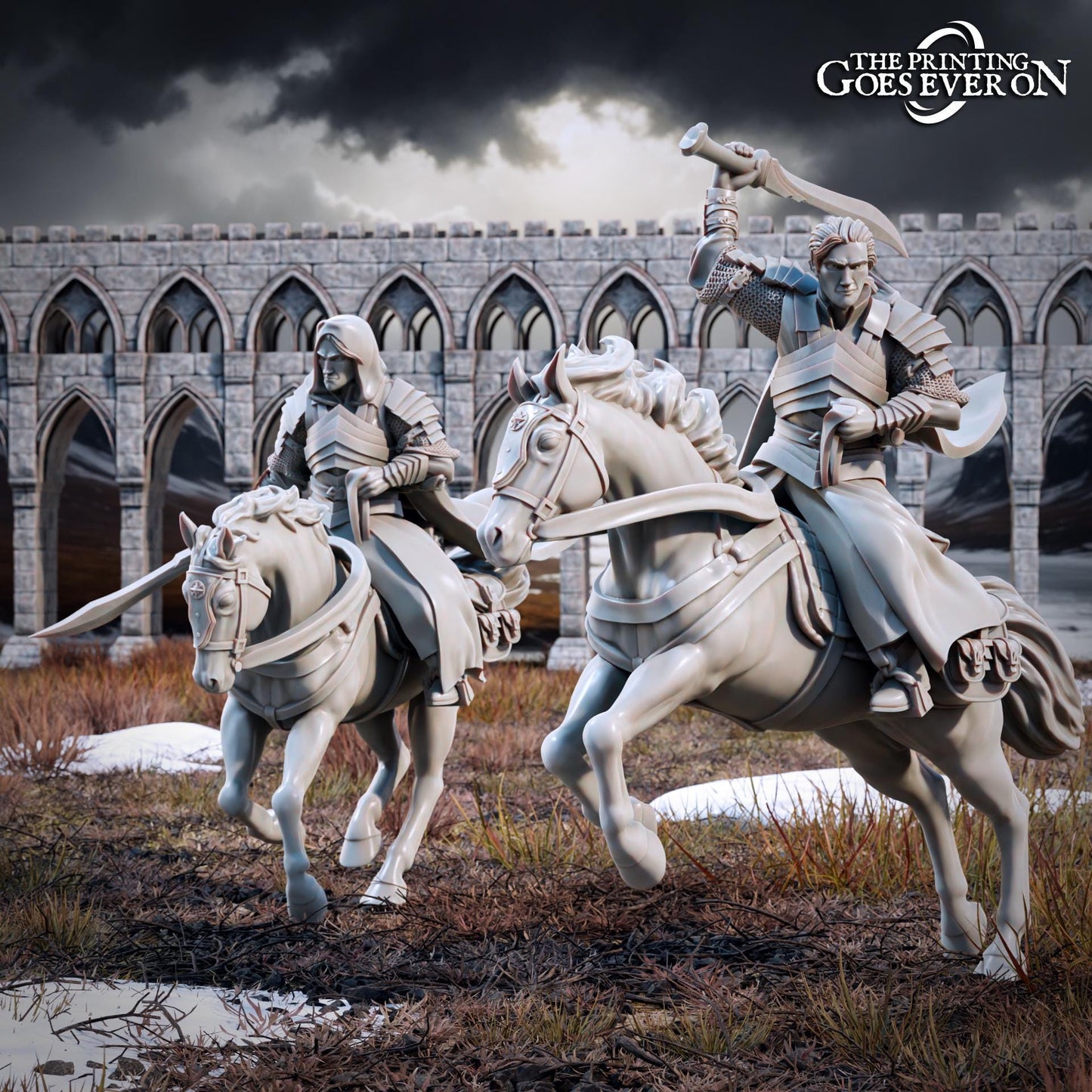 Elven Twins - Elliran & Ellidon (sculpted by Print Goes Ever On)