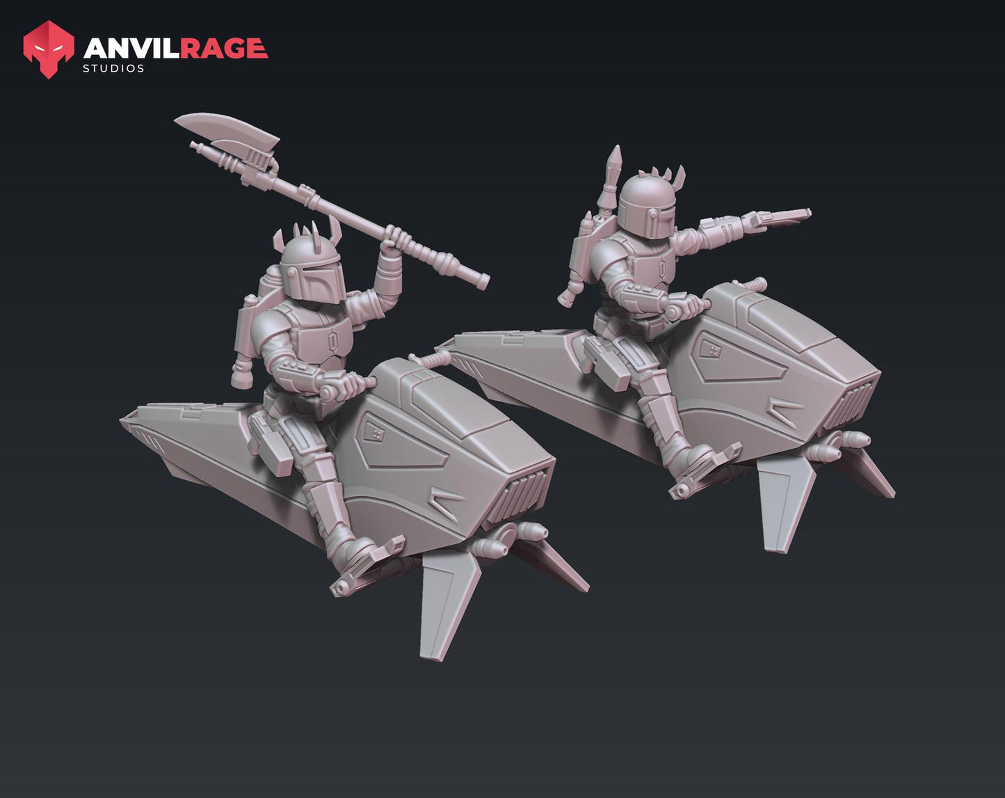 Mercenary Swoop Bikes - set of 2 (Sculpted by Anvilrage Studios)