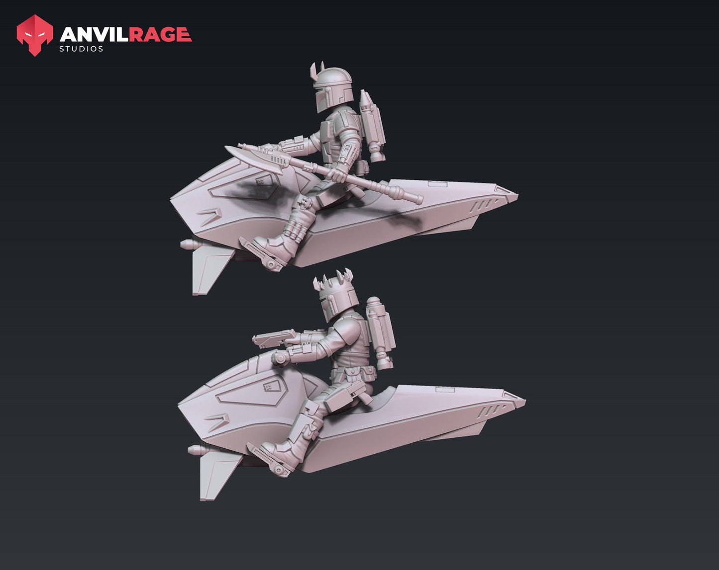 Mercenary Swoop Bikes - set of 2 (Sculpted by Anvilrage Studios)