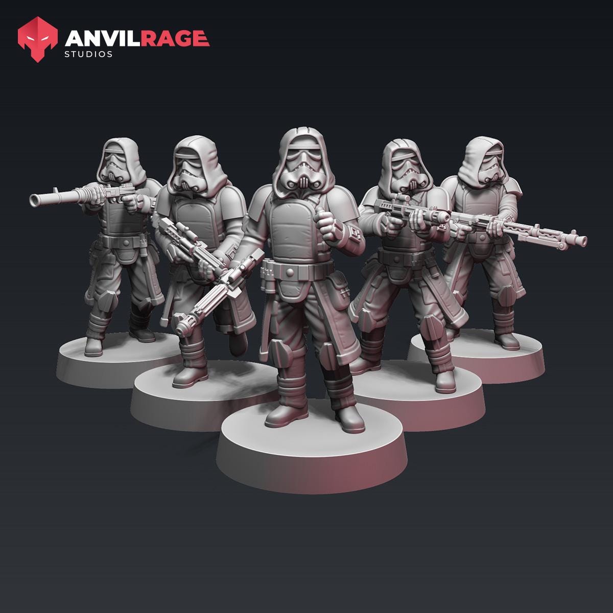 Winter Storm Soldiers - set of 6/12 (Sculpted by Anvilrage Studios)