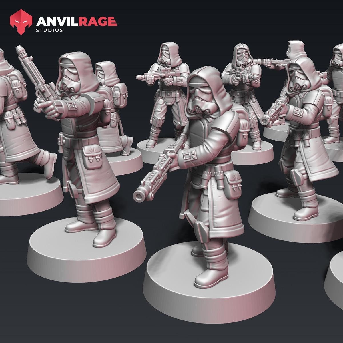 Winter Storm Soldiers - set of 6/12 (Sculpted by Anvilrage Studios)