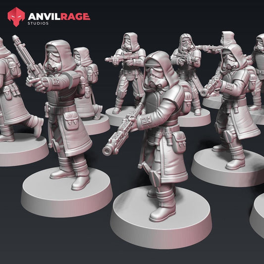 Winter Storm Soldiers - set of 6/12 (Sculpted by Anvilrage Studios)