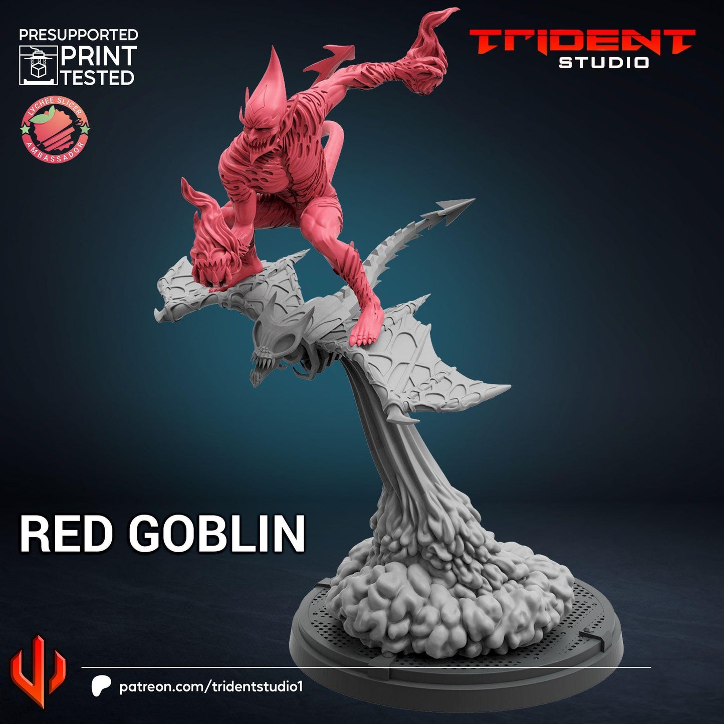 Red Goblin (Fan art sculpted by Trident Studio) (Crisis Protocol Proxy/Alternative)