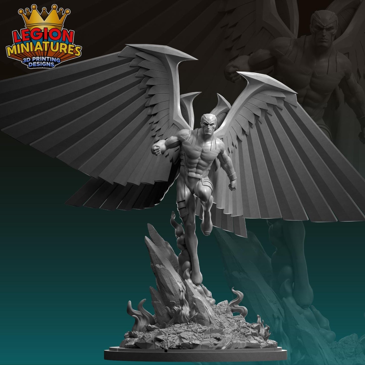 Arch Angel Fan-Art 40mm Miniature (Sculpted by Legion Miniatures) (Crisis Protocol Proxy/Alternative)