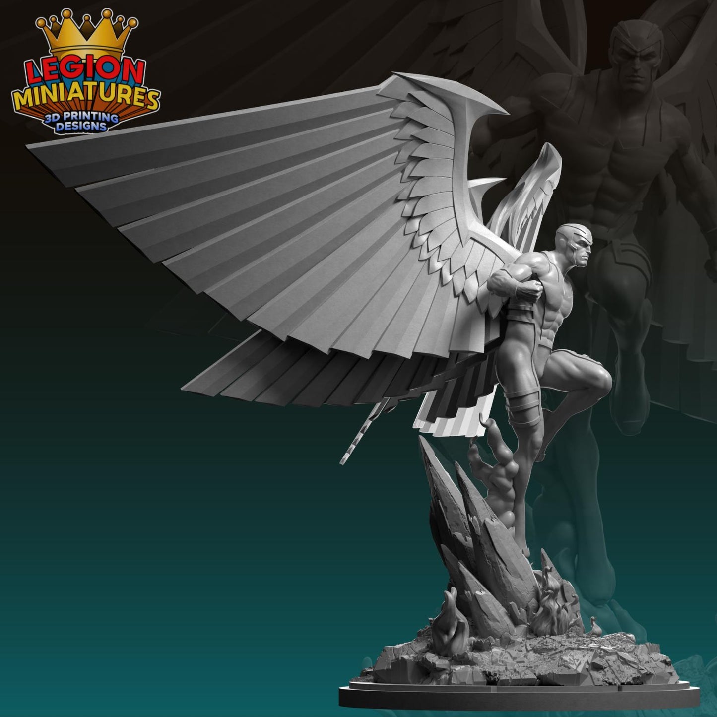 Arch Angel Fan-Art 40mm Miniature (Sculpted by Legion Miniatures) (Crisis Protocol Proxy/Alternative)