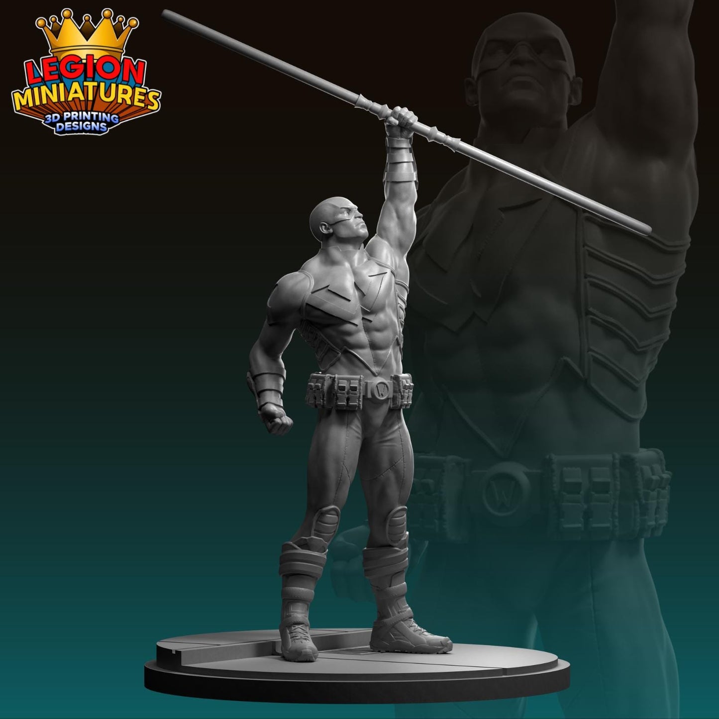 Ultimate Colonel Fan-Art 40mm Miniature (Sculpted by Legion Miniatures) (Crisis Protocol Proxy/Alternative)