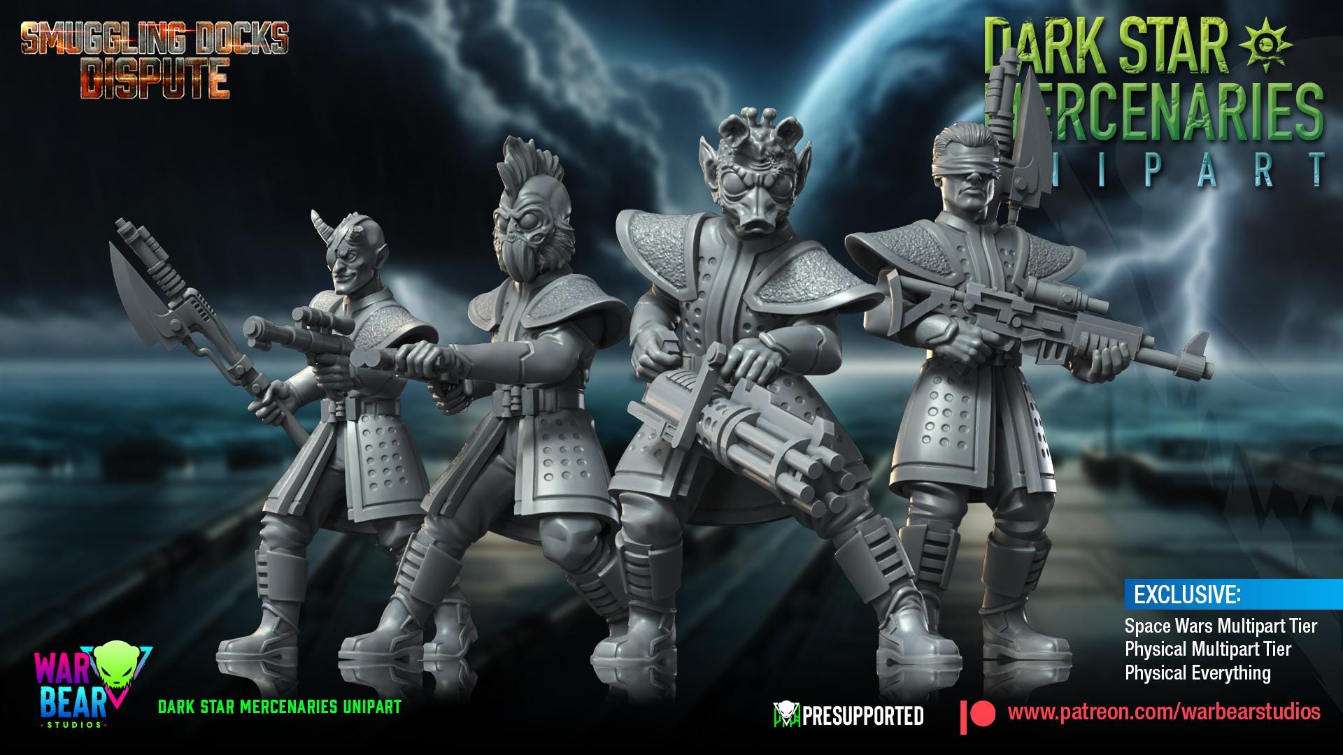 Darkstar Mercenaries - set of 9 (Sculpted by War Bear Studios)