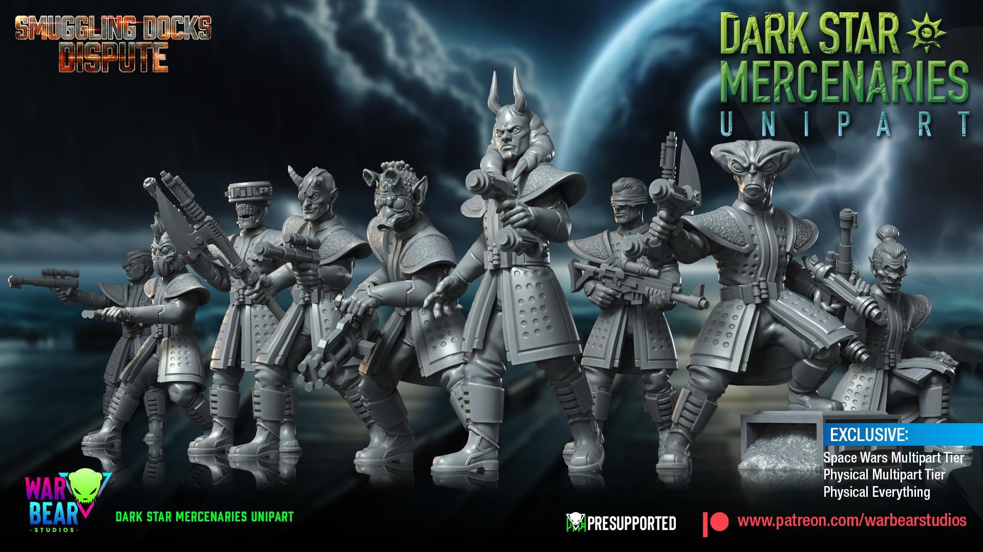 Darkstar Mercenaries - set of 9 (Sculpted by War Bear Studios)