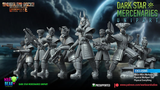 Darkstar Mercenaries - set of 9 (Sculpted by War Bear Studios)