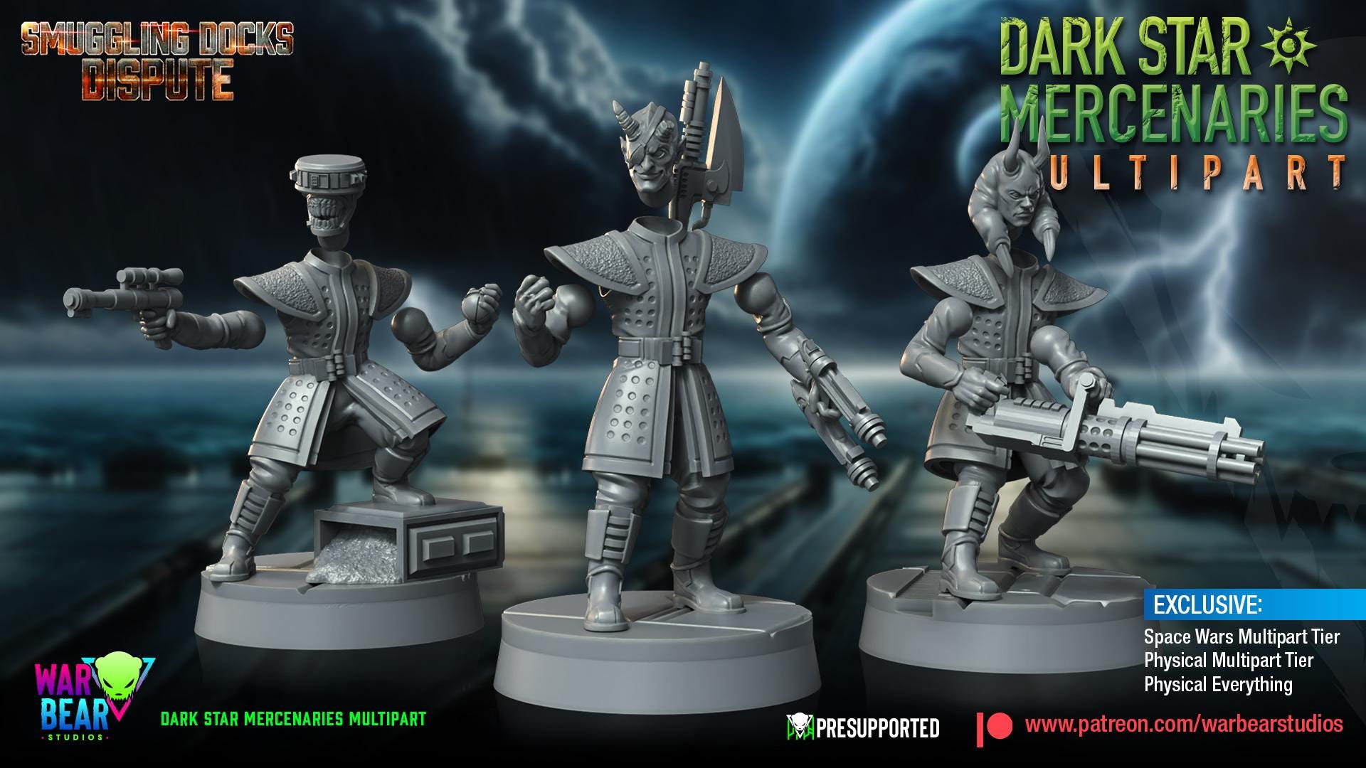 Darkstar Mercenaries - set of 9 (Sculpted by War Bear Studios)