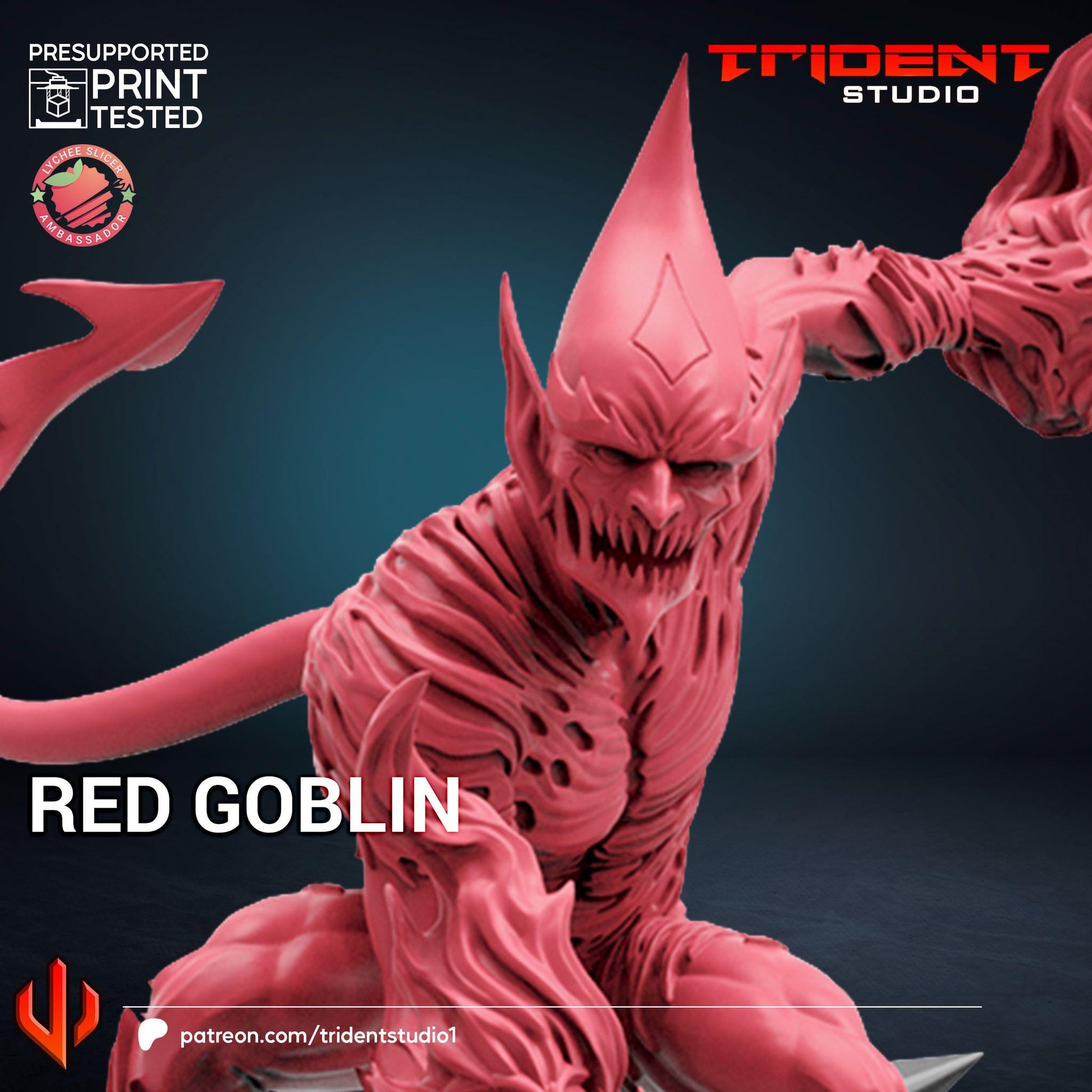 Red Goblin (Fan art sculpted by Trident Studio) (Crisis Protocol Proxy/Alternative)