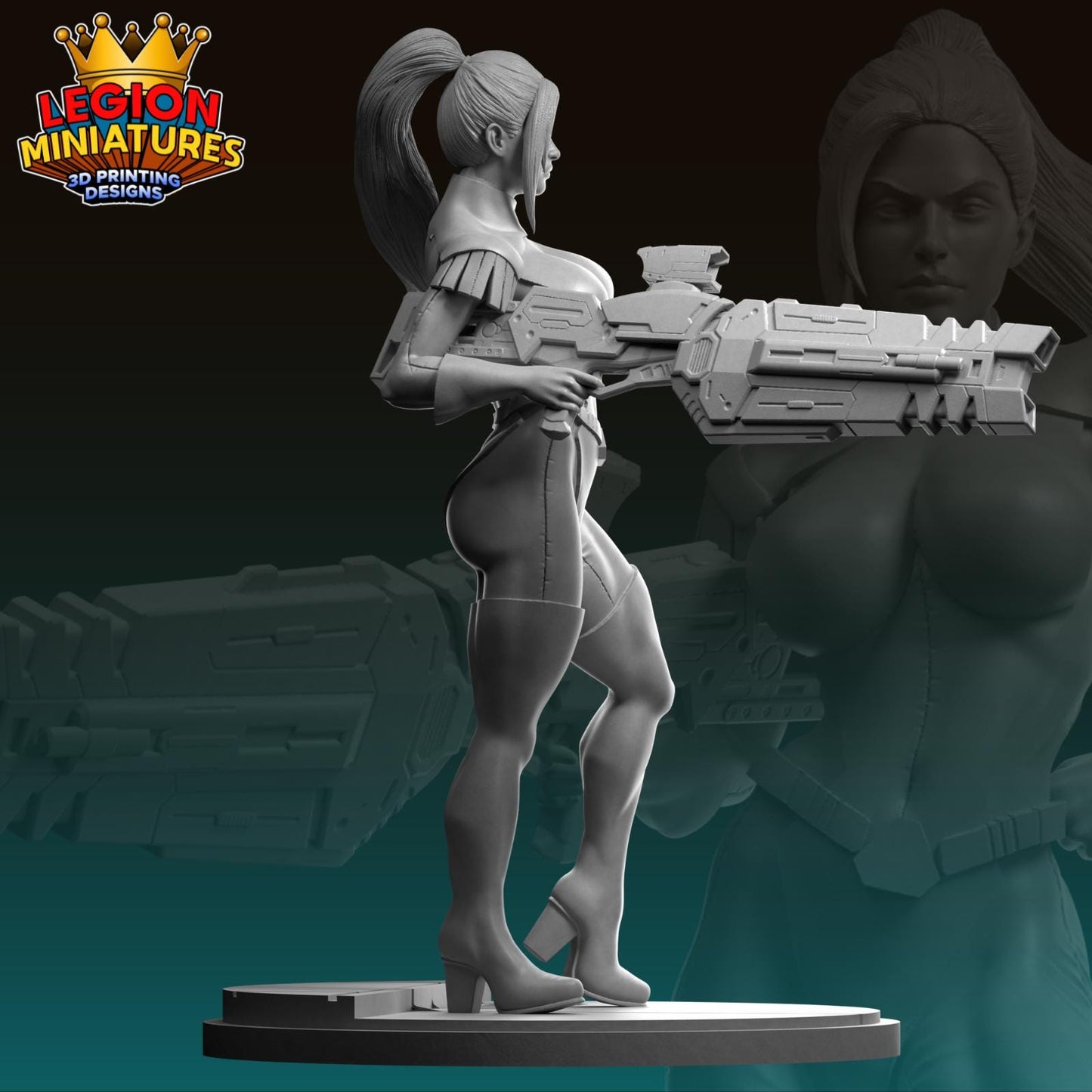 Birdy Fan-Art 40mm Miniature (Sculpted by Legion Miniatures) (Crisis Protocol Proxy/Alternative)