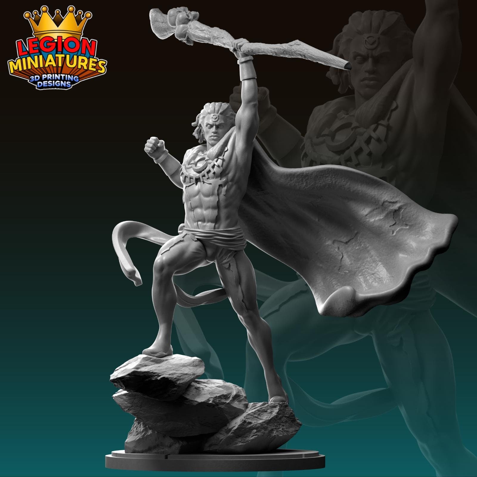 Doctor Voodoo Fan-Art 40mm Miniature (Sculpted by Legion Miniatures) (Crisis Protocol Proxy/Alternative)