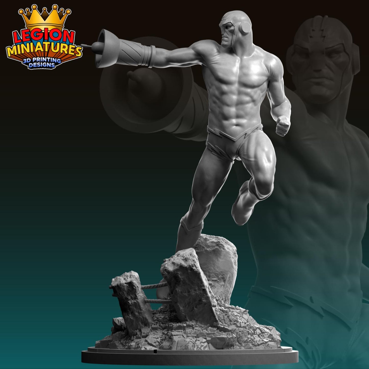 Klaw Fan-Art 40mm Miniature (Sculpted by Legion Miniatures) (Crisis Protocol Proxy/Alternative)