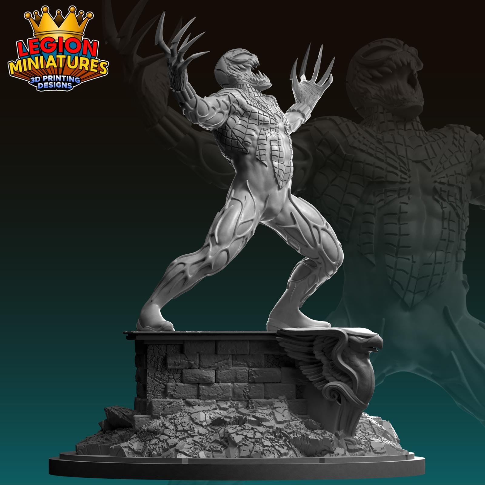 Spider Carnage Fan-Art 40mm Miniature (Sculpted by Legion Miniatures) (Crisis Protocol Proxy/Alternative)