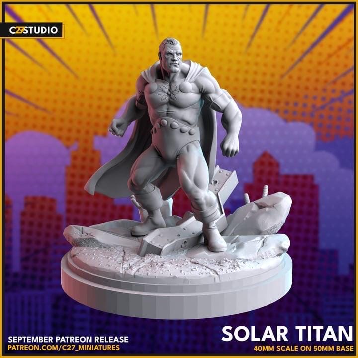 Solar Titan / Hyperion 40mm miniature (sculpted by C27 collectibles) (Crisis Protocol Proxy/Alternative)