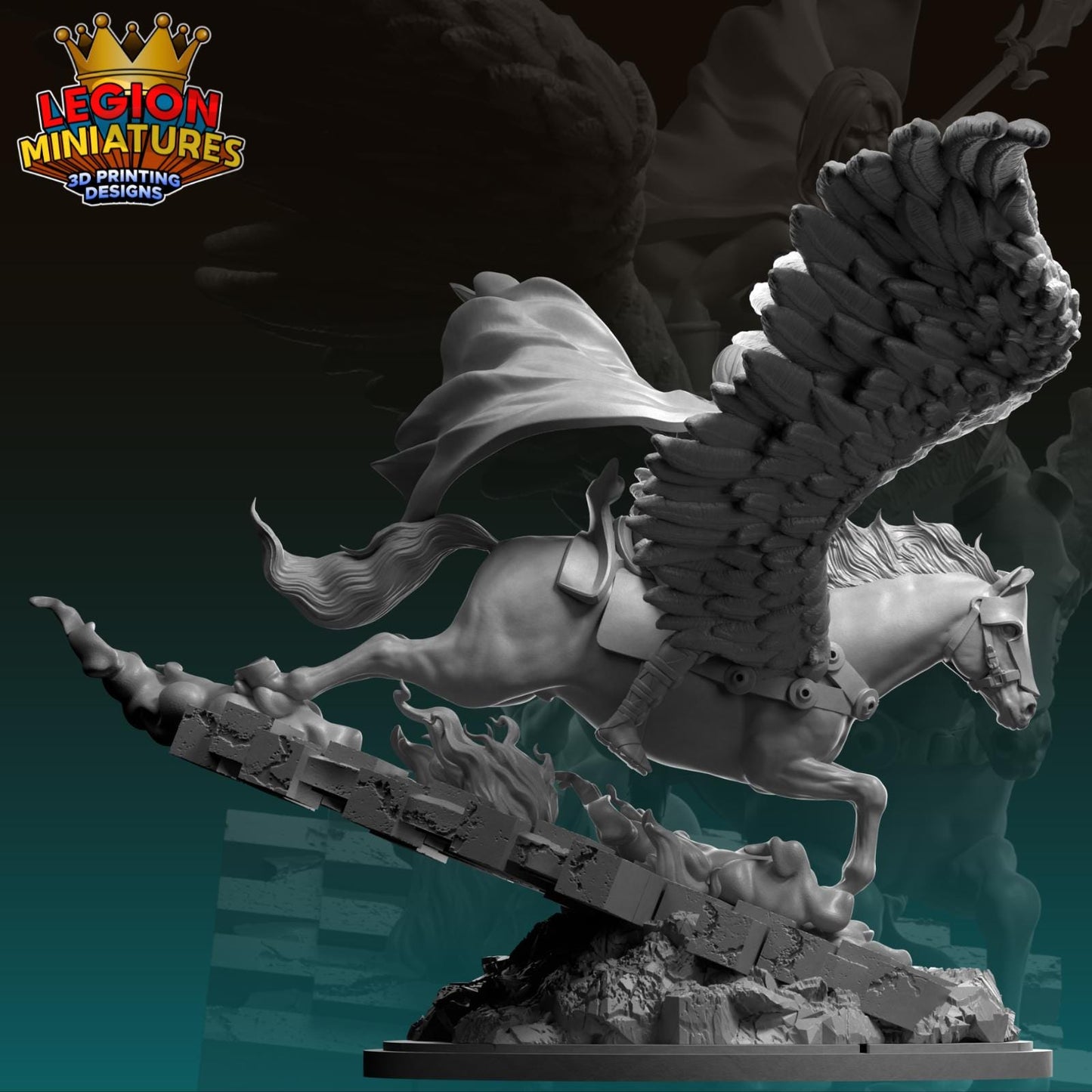 Valkyrie Fan Art 40mm Miniature (Sculpted by Legion Miniatures) (Crisis Protocol Proxy/Alternative)