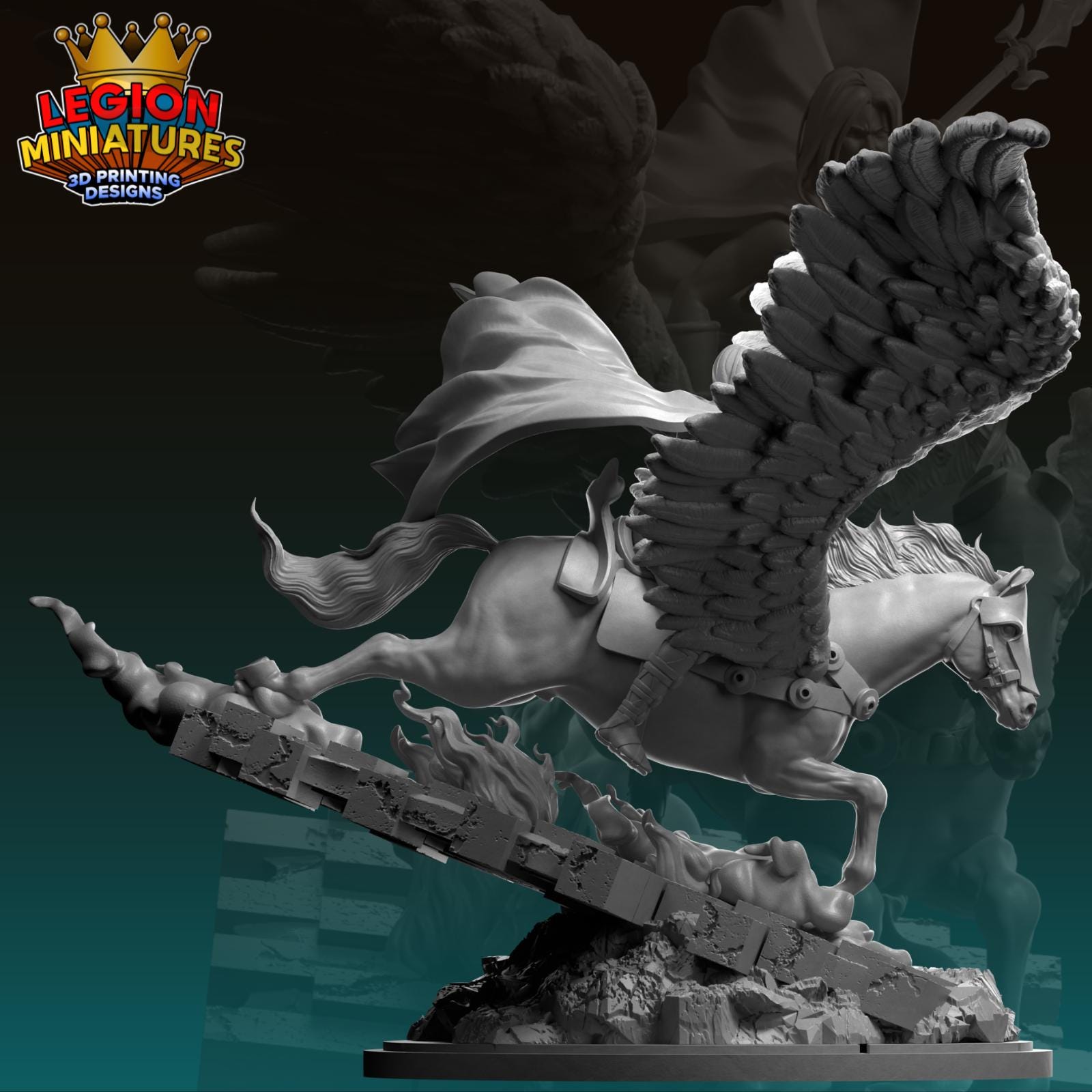 Valkyrie Fan Art 40mm Miniature (Sculpted by Legion Miniatures) (Crisis Protocol Proxy/Alternative)