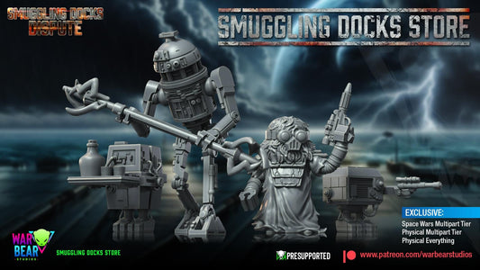Smuggling Dock Store Droids - Set of 4 (Sculpted by War Bear Studios)