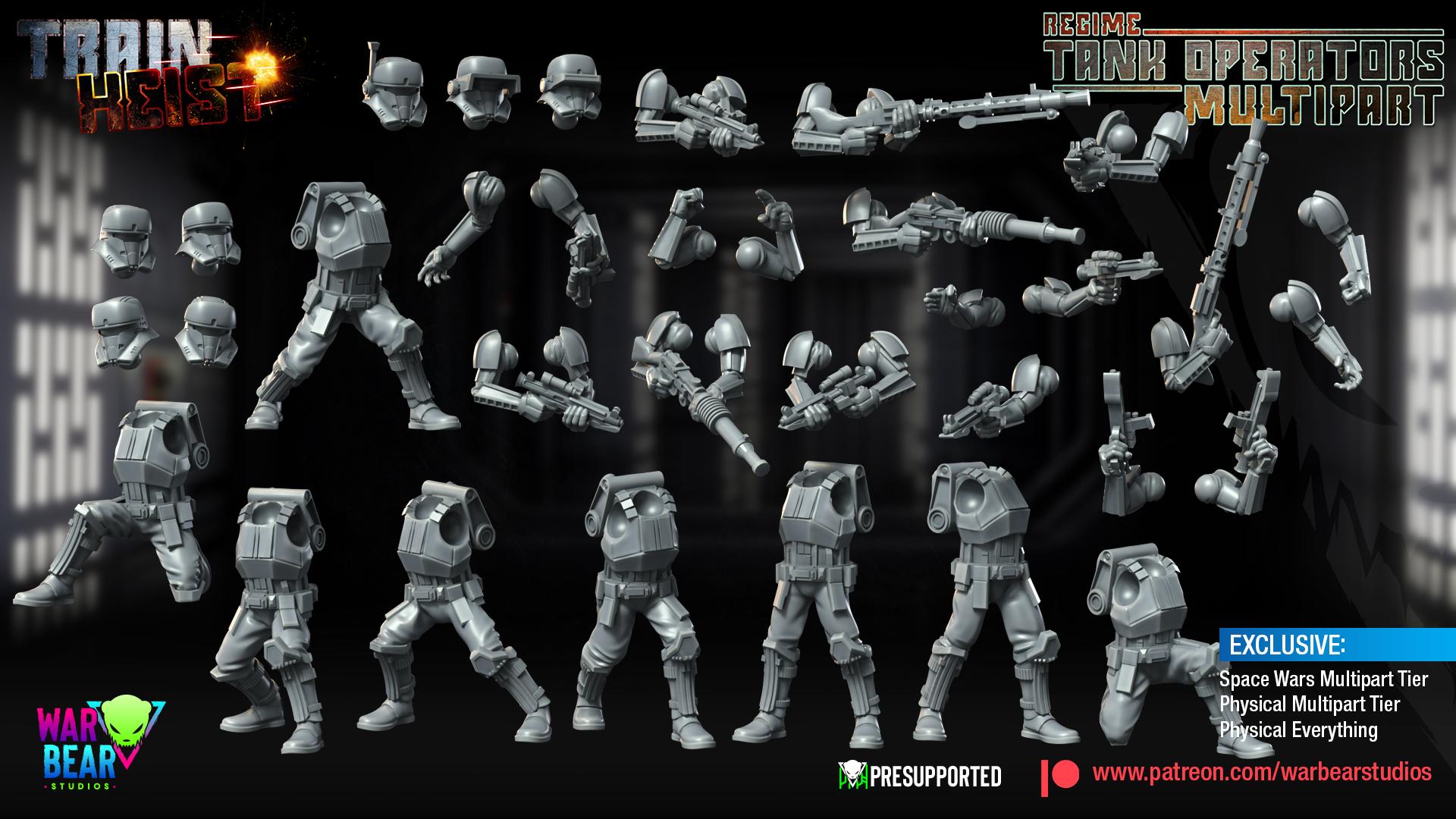 Regime Tank Operators - set of 8 (Sculpted by War Bear Studios)