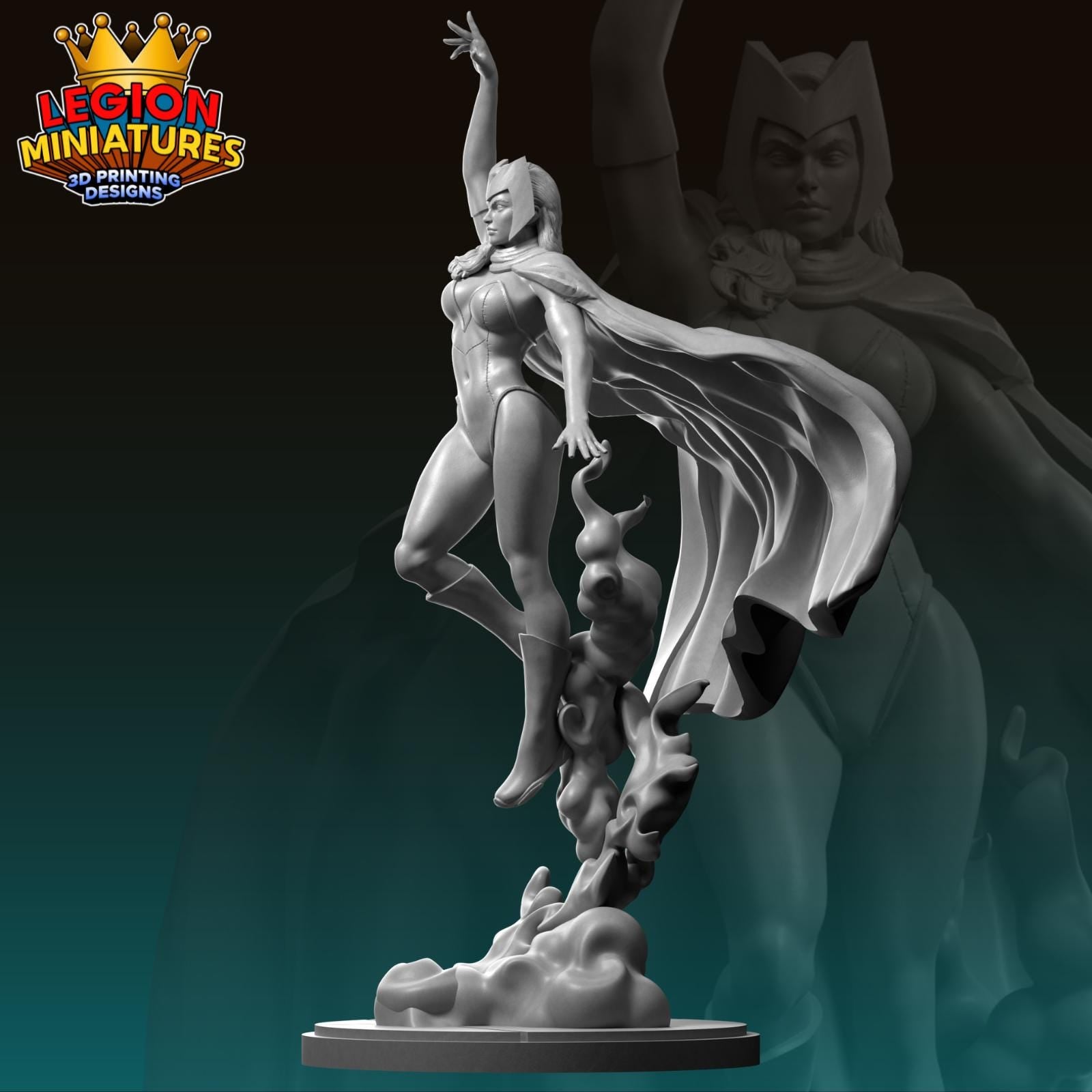 Scarlet Witch Fan Art 40mm Miniature (Sculpted by Legion Miniatures) (Crisis Protocol Proxy/Alternative)