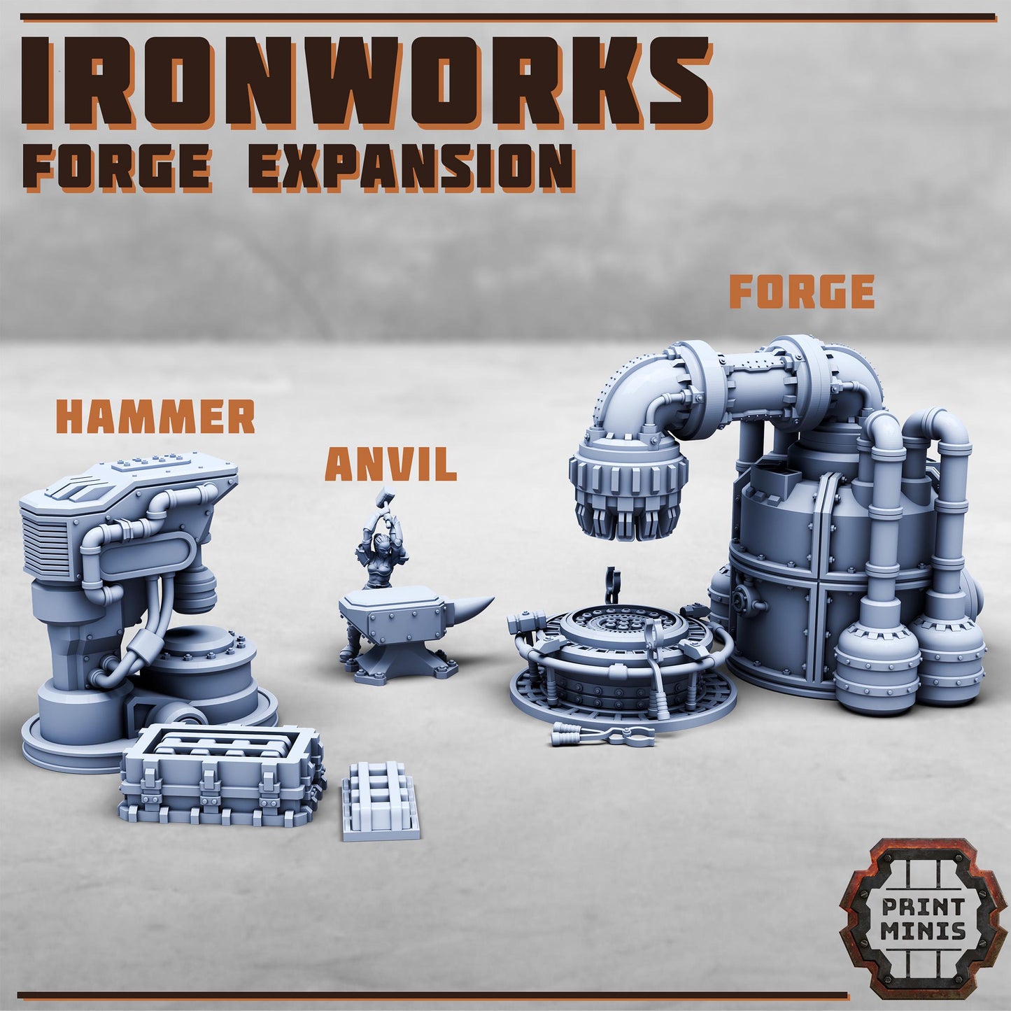 Ironworks Forge Expansion (by Print Minis)
