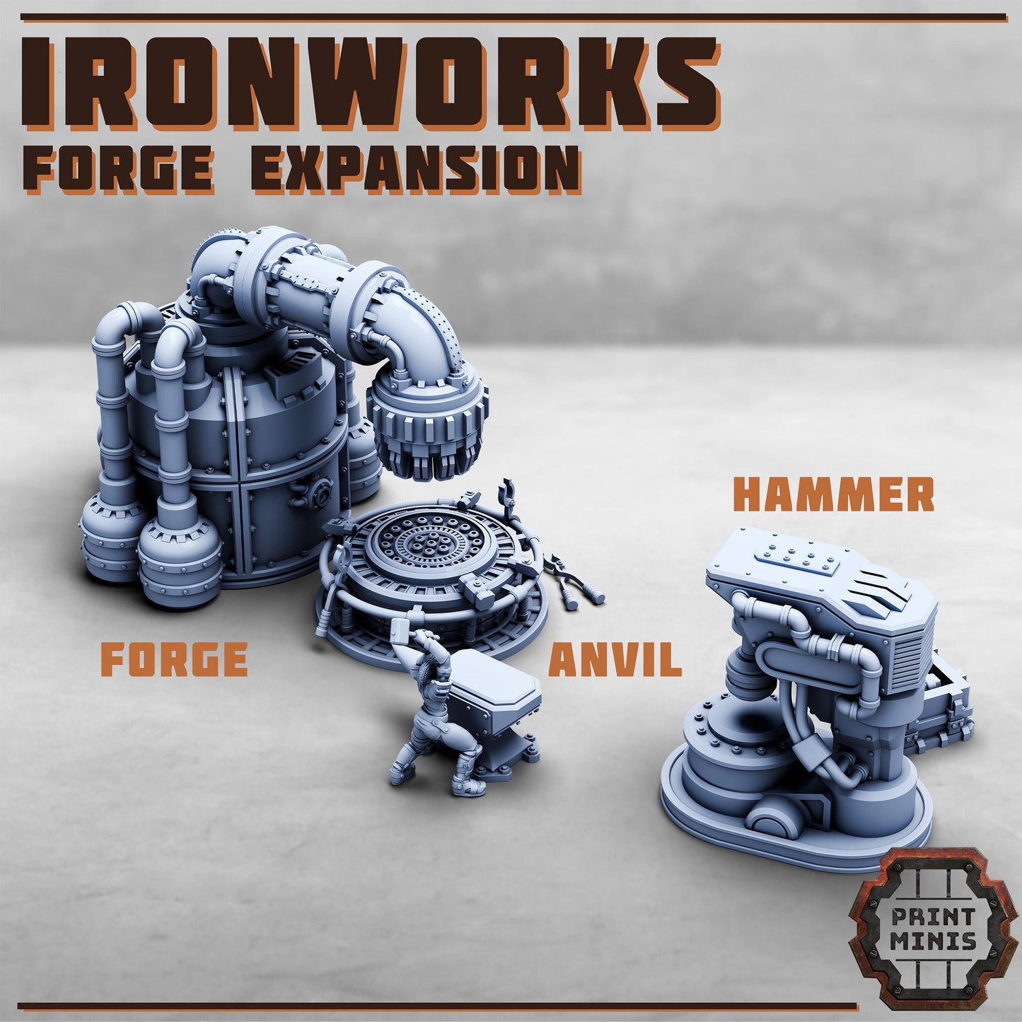 Ironworks Forge Expansion (by Print Minis)