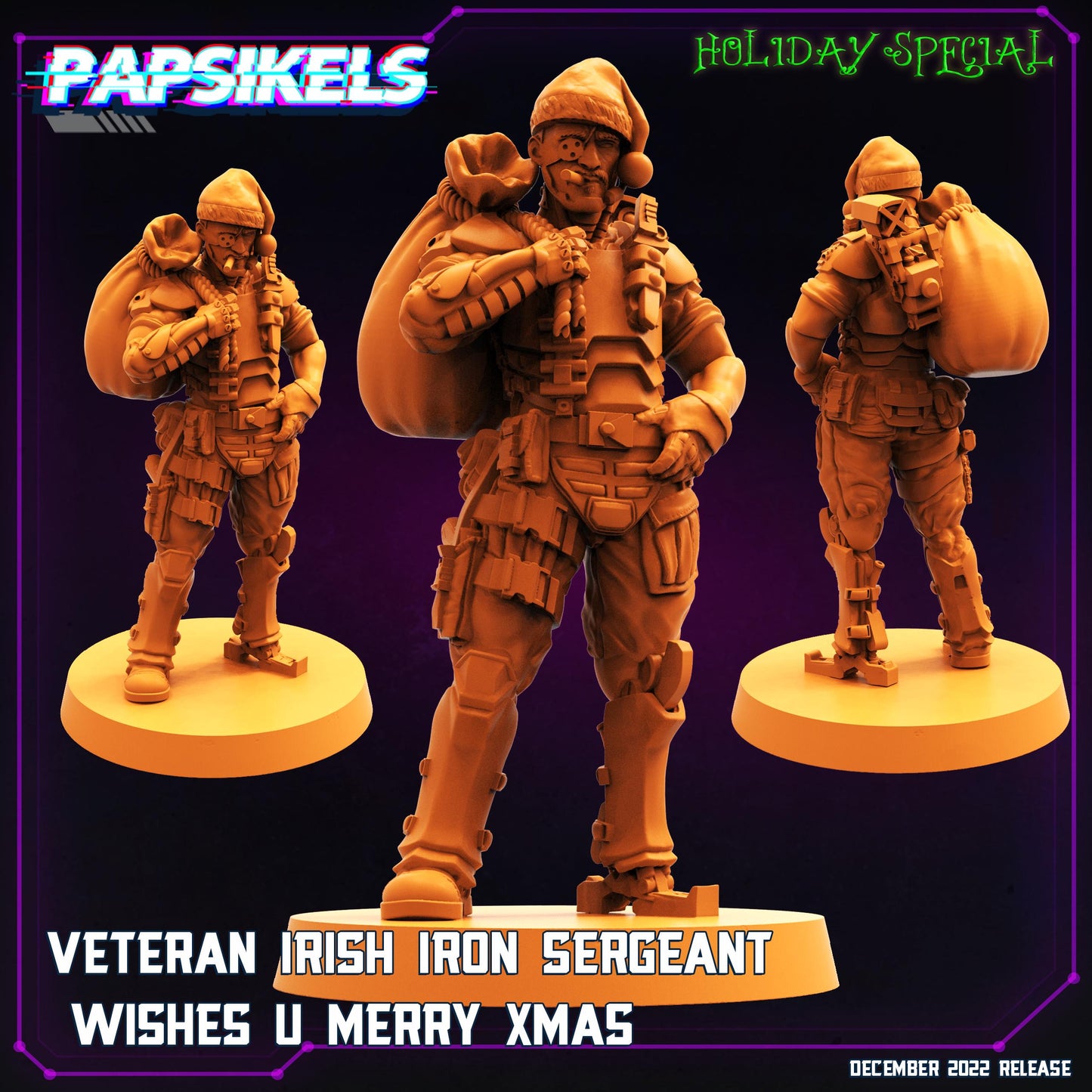 The Veteran Irish Sergeant Wishes You A Merry Christmas - Colonial Marine (sculpted by Papsikels)