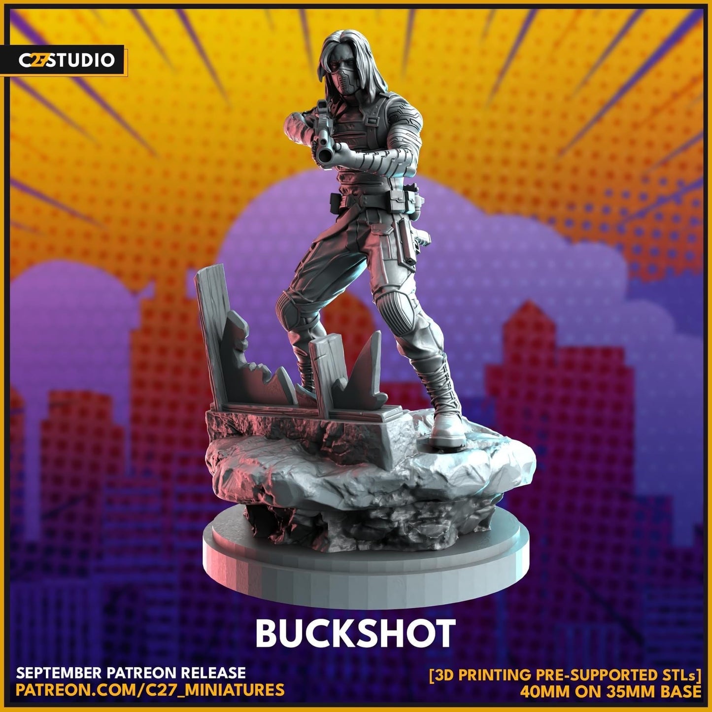 Thunderbolts - set of 6 - 40mm miniature (sculpted by C27 collectibles) (Crisis Protocol Proxy/Alternative)