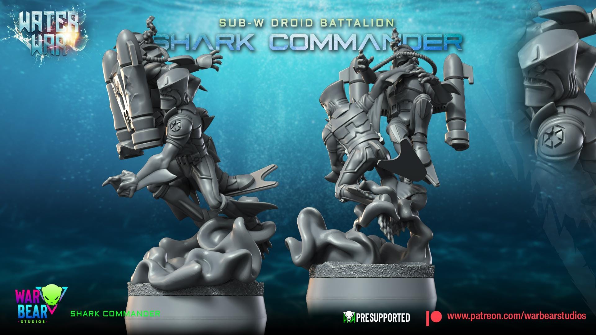 Shark Commander 2 - Aqua Strike Force Alpha (Sculpted by War Bear Studios)