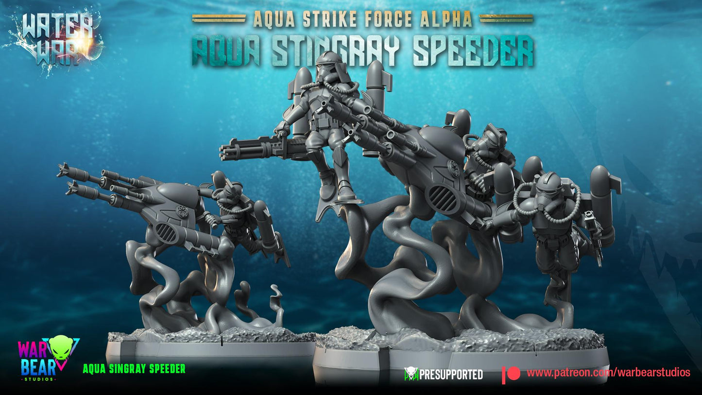 Aqua Strike Troopers - Set of 8 - Aqua Strike Force Alpha (Sculpted by War Bear Studios)