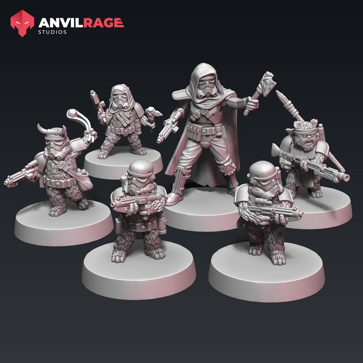 Guerilla Bear Defectors - set of 6 (Sculpted by Anvilrage Studios)