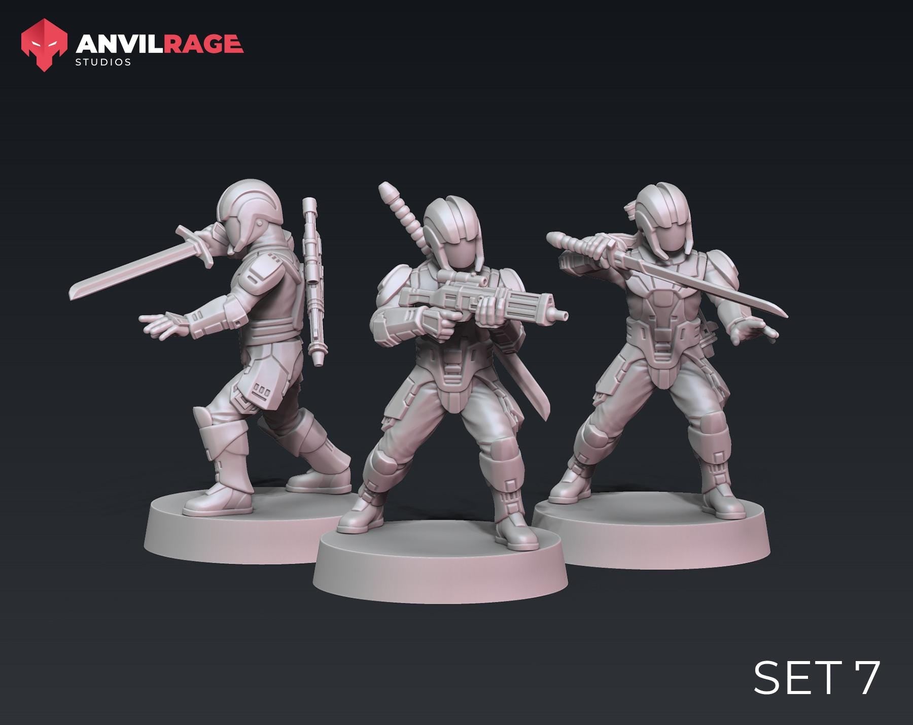 Dark Troopers - set of 10 (Sculpted by Anvilrage Studios)