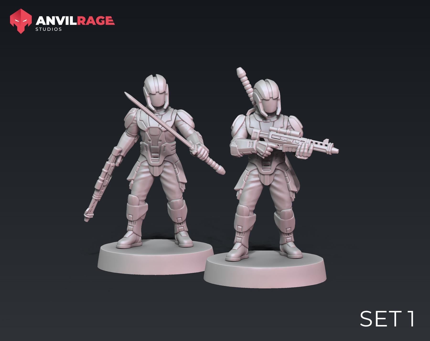 Dark Troopers - set of 10 (Sculpted by Anvilrage Studios)