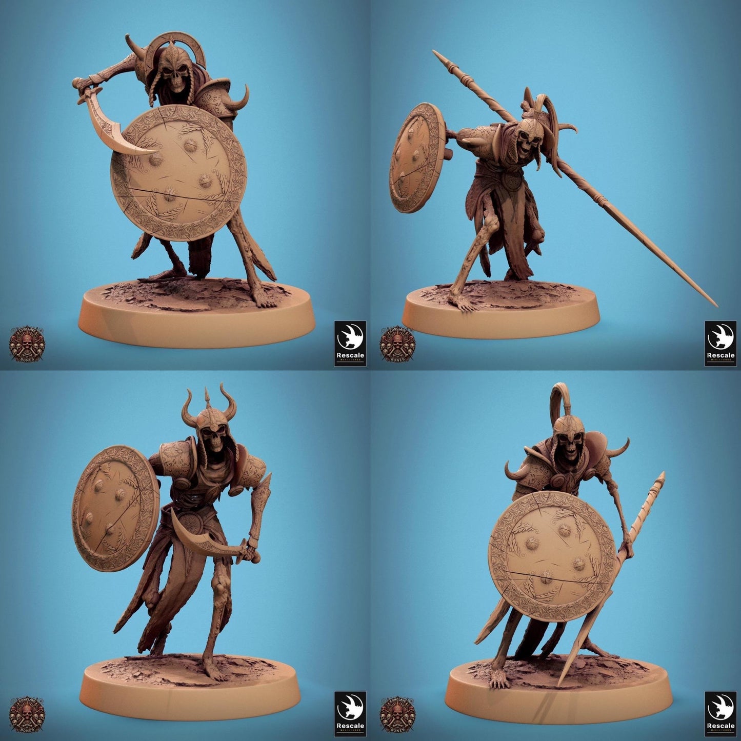 Persian Skeleton Pack - set of 18 - Conclave of Bones (Sculpted by Rescale Miniatures)