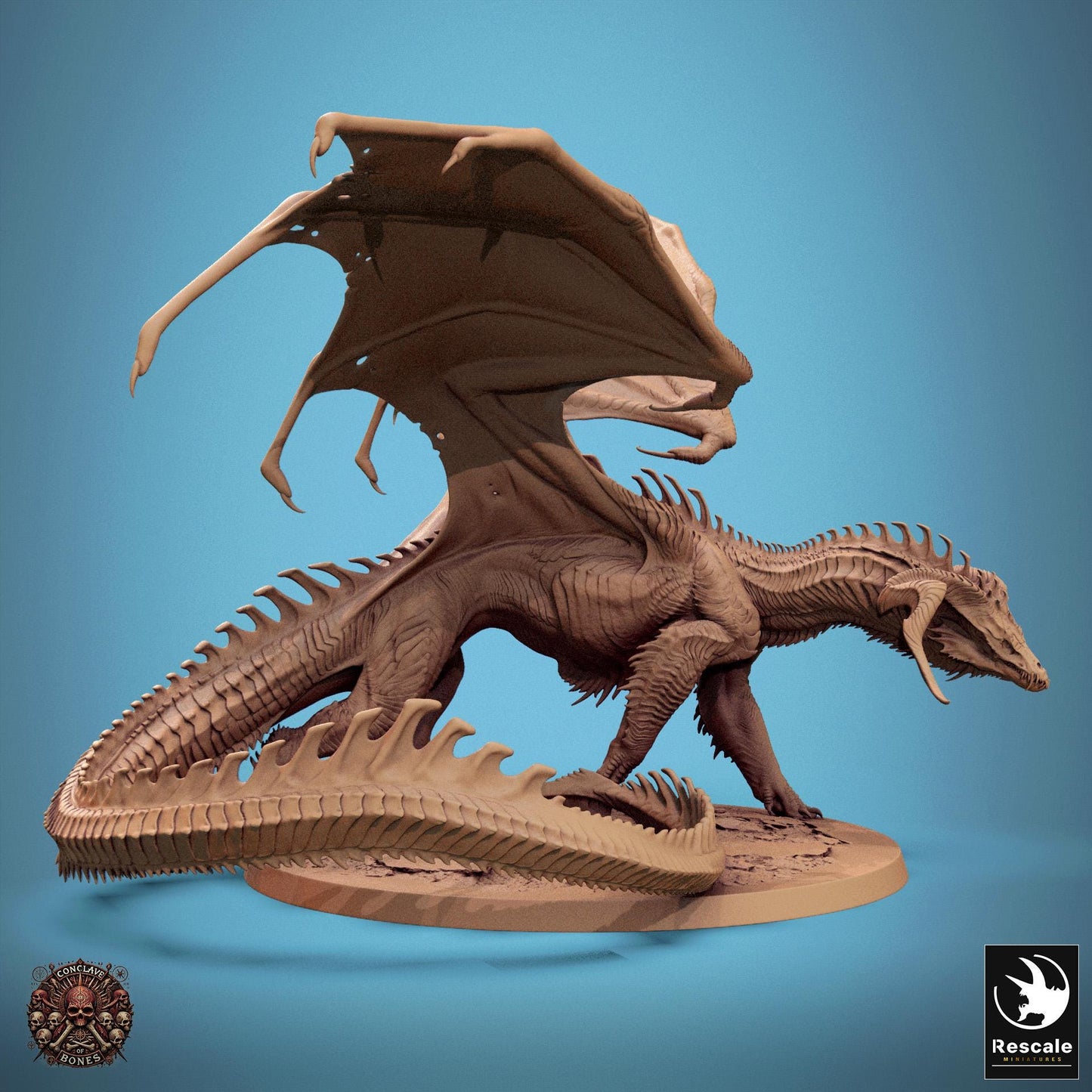 Black Dragon - Walk - Conclave of Bones (Sculpted by Rescale Miniatures)