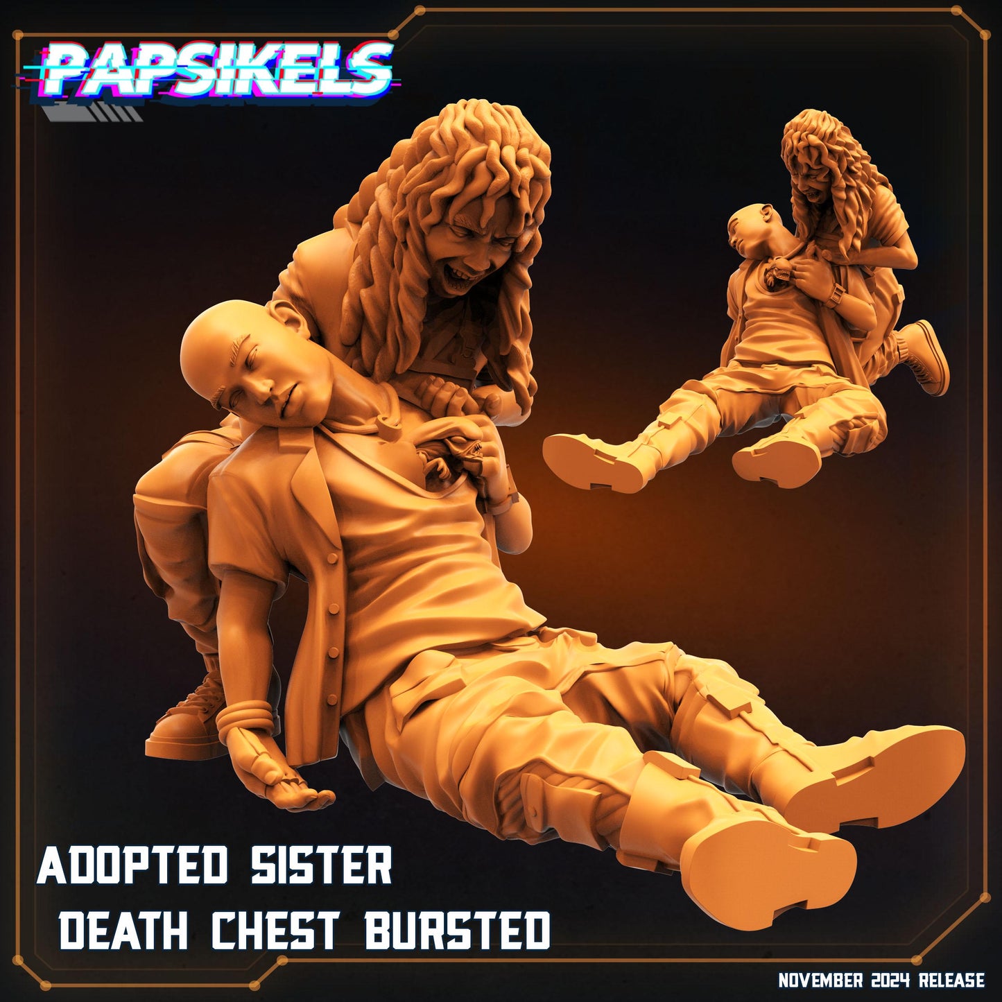 Adopted Sister - Death Chest Bursted - Xenomorph Fan Art (sculpted by Papsikels)