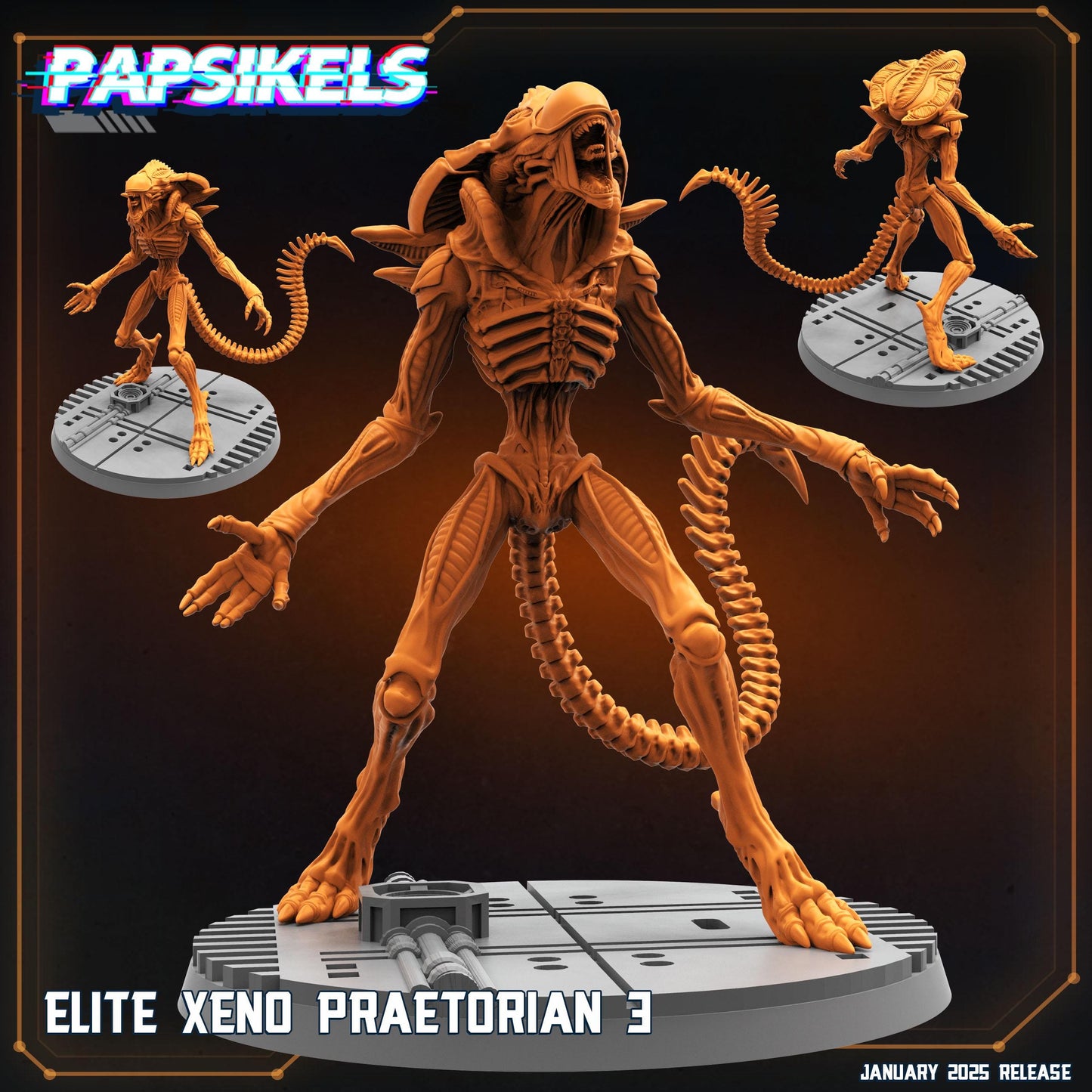 Elite Xeno Praetorian 3 - Xenomorph Fan Art (sculpted by Papsikels)