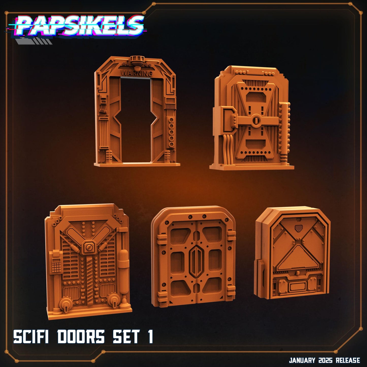Scifi Doors Set 1 - Xenomorph Fan Art (sculpted by Papsikels)
