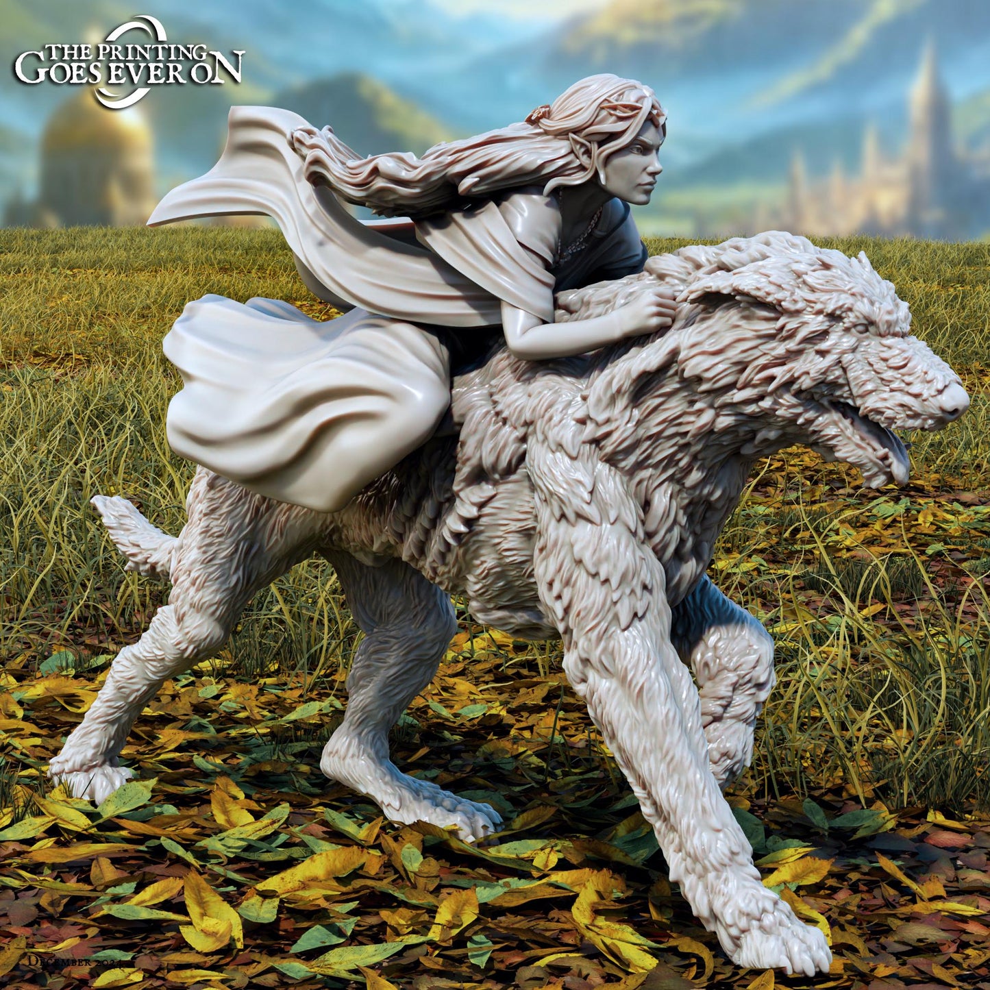 Bretegor, Lirien and Haelor the Hound - Tales of the Radian Shores (sculpted by Print Goes Ever On)