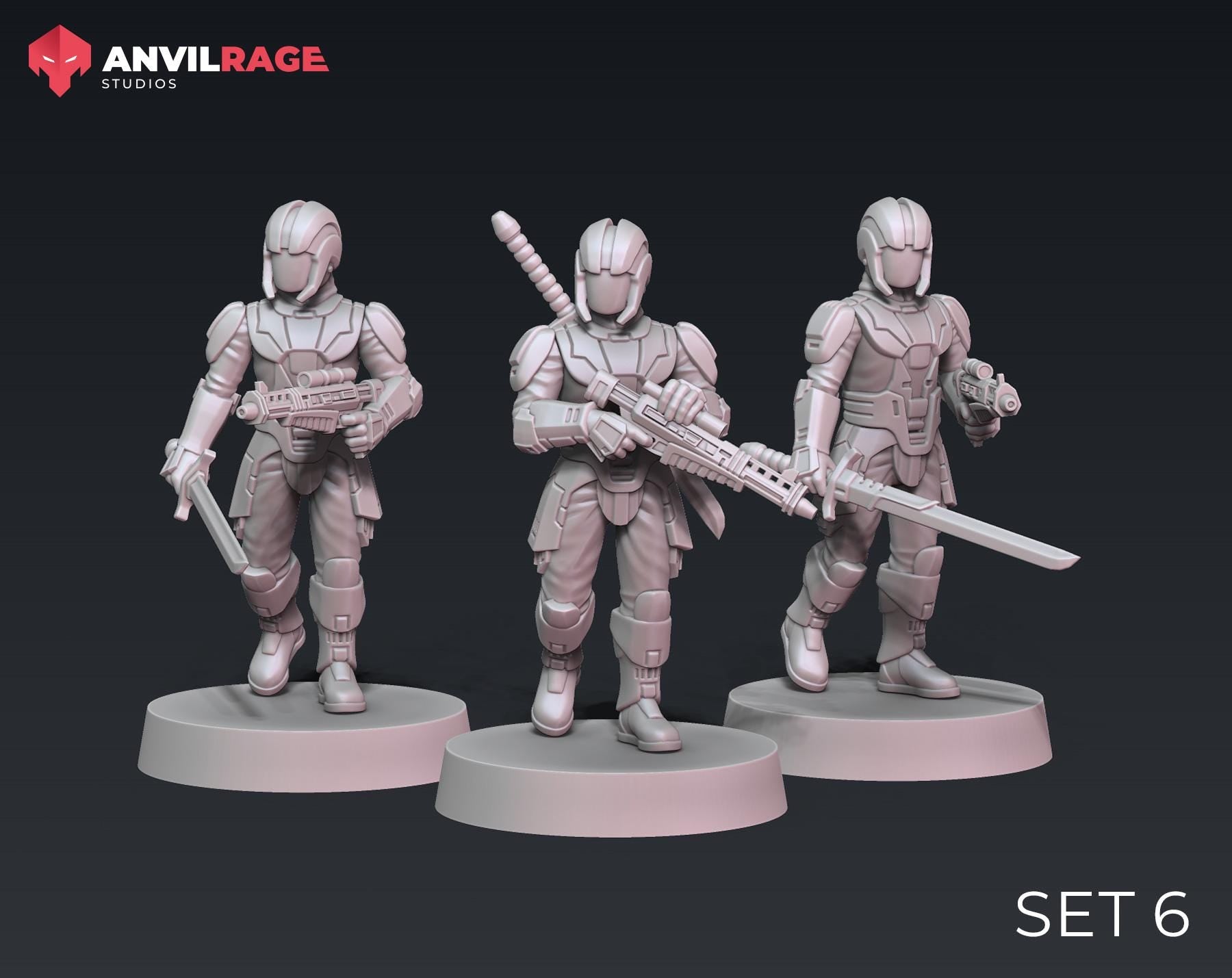 Dark Troopers - set of 10 (Sculpted by Anvilrage Studios)