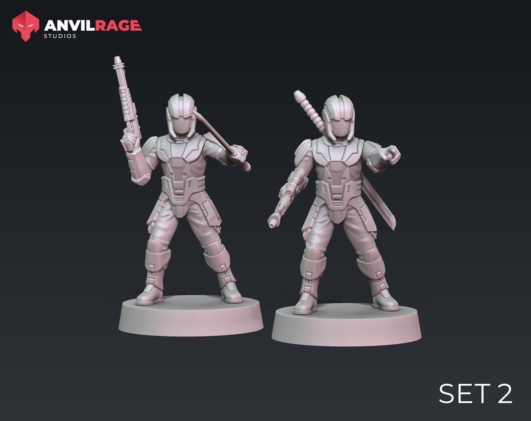 Dark Troopers - set of 10 (Sculpted by Anvilrage Studios)