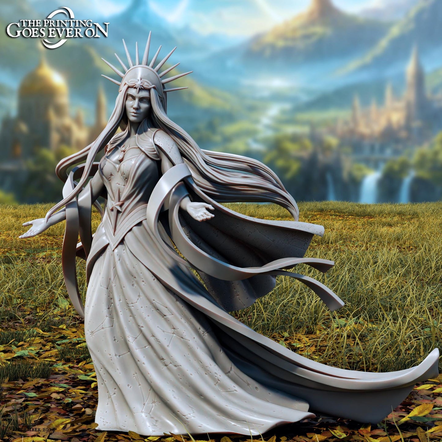 Velyssia, Goddess of the Stars - Tales of the Radian Shores (sculpted by Print Goes Ever On)