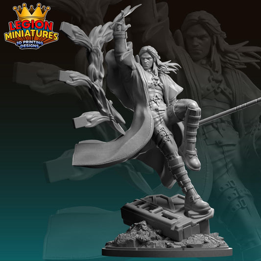 Gambit Horseman - Fan-Art 40mm Miniature (Sculpted by Legion Miniatures) (Crisis Protocol Proxy/Alternative)