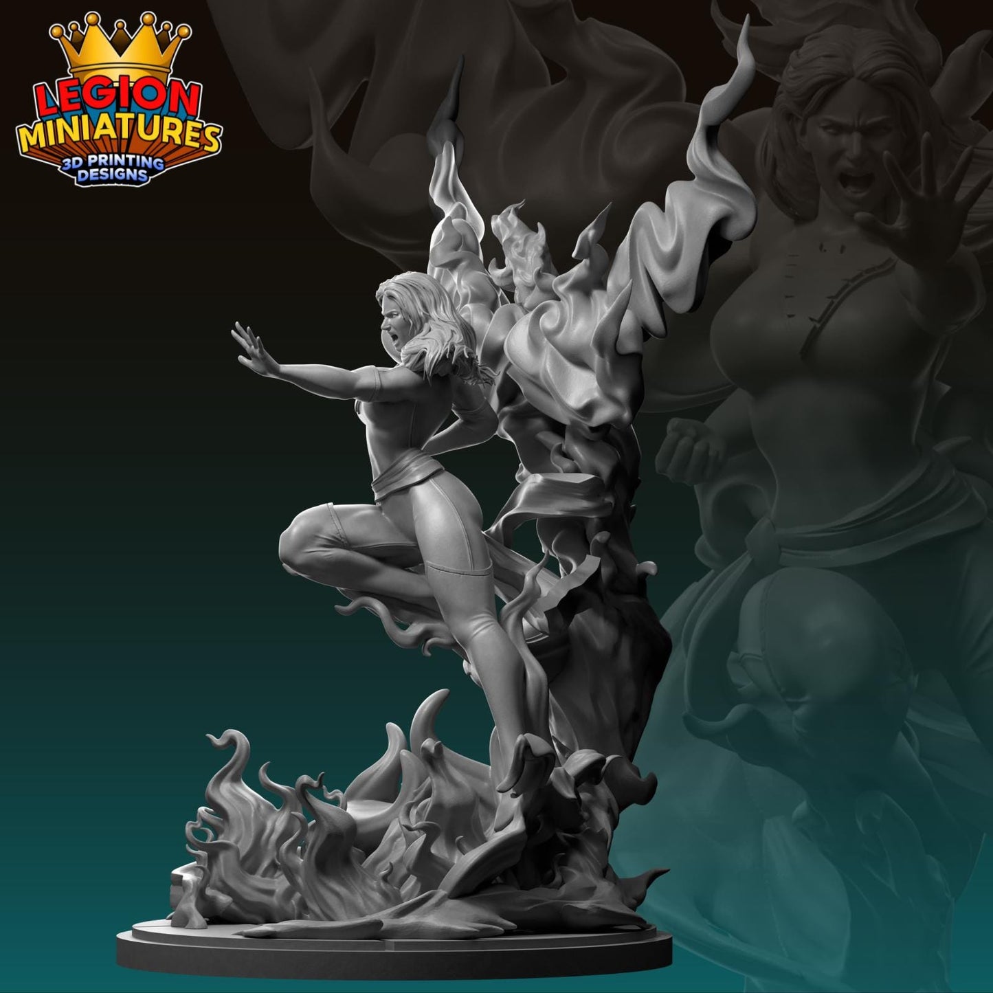 Phoenix - Fan-Art 40mm Miniature (Sculpted by Legion Miniatures) (Crisis Protocol Proxy/Alternative)